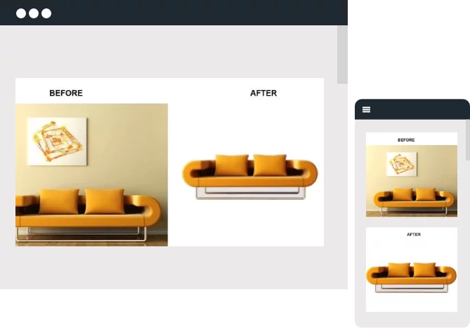 before and after Clipping Path