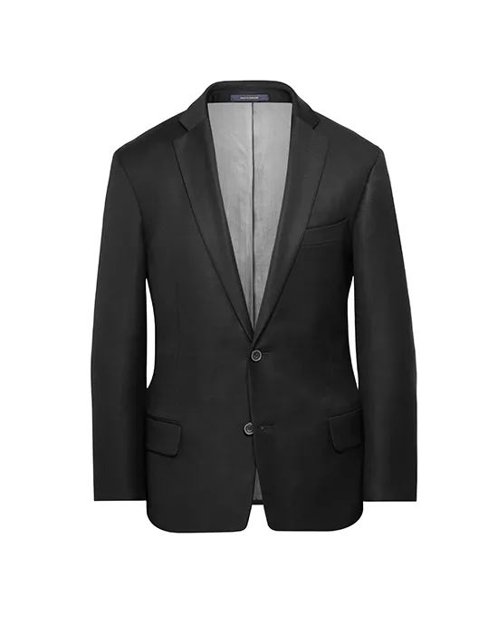 Classic black tuxedo jacket with satin lapel and sleek design for Image Resizing Services.