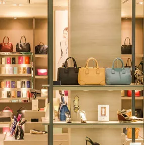 view of woman handbags