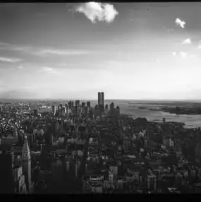 aerial view of the city